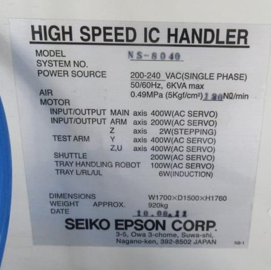 Seiko / Epson NS 8040 Handler