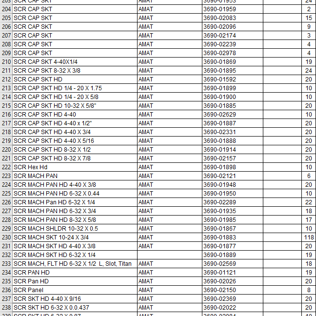 Applied Materials Endura Parts