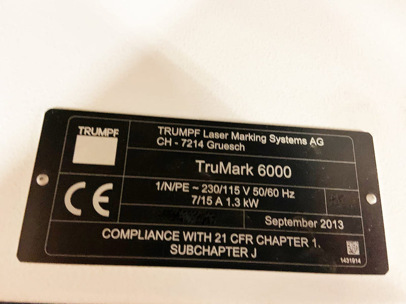 Trumpf Laser Marker