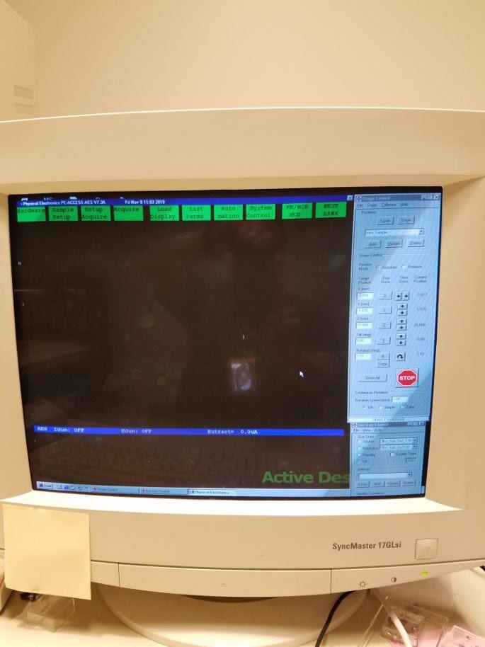 Perkin Elmer PHI 670 Auger Electron Spectroscopy (AES) Nanoprobe