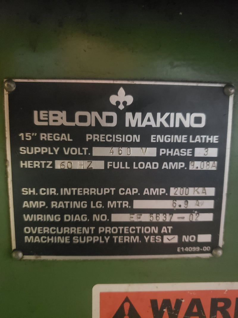 LeBlond Regal Precision Engine Lathe