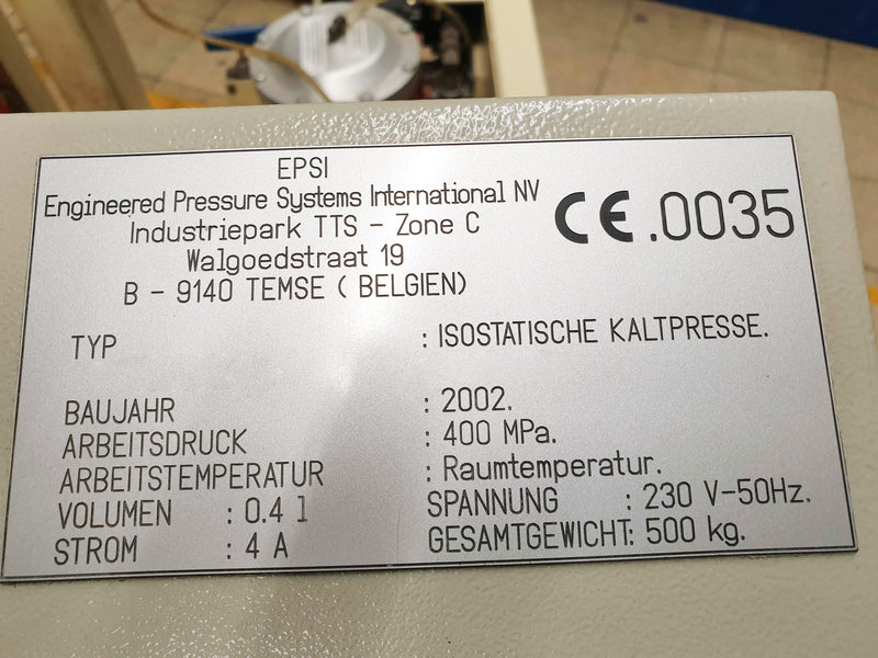 EPSI Isostatic Cold Press