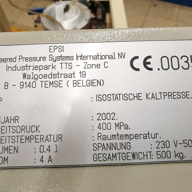 EPSI Isostatic Cold Press