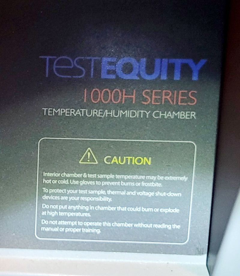 Testequity 1007h Test Equity 1000 H Series Humidity / Temperature Chamber – Bridge ...