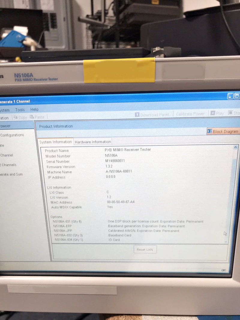 Agilent N 5106 A PXB Baseband Generator and Channel Emulator