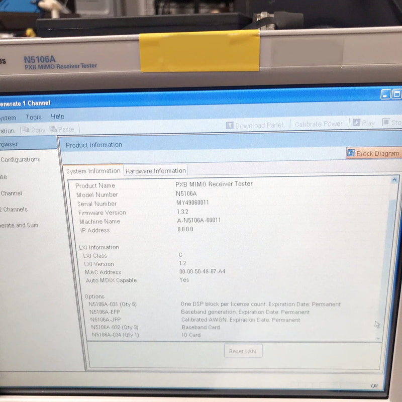 Agilent N 5106 A PXB Baseband Generator and Channel Emulator
