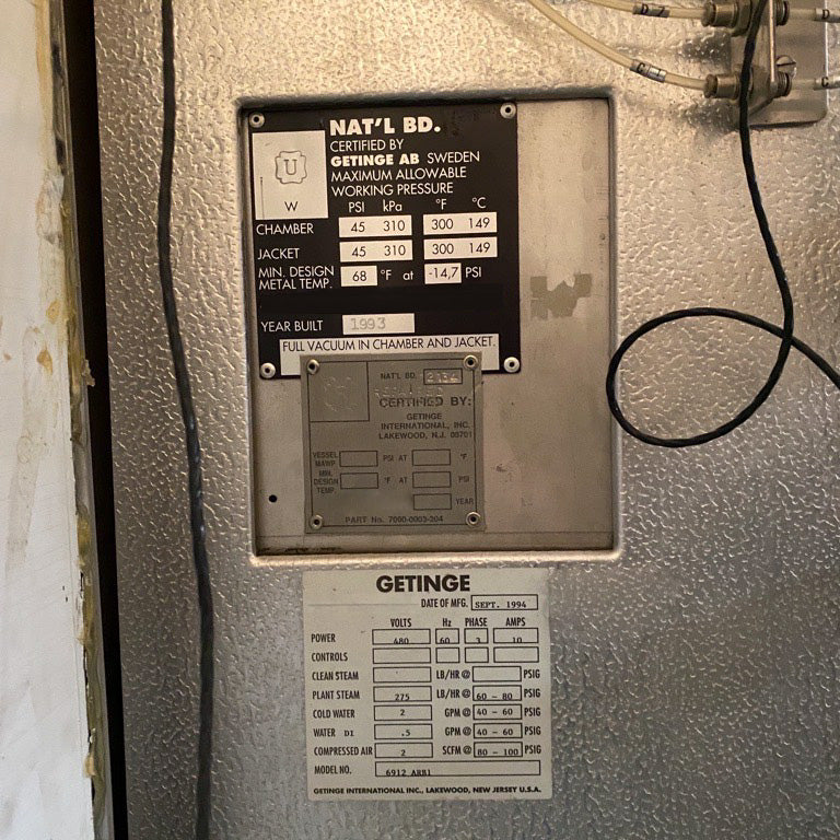 Getinge 6912 ARB 1 Washer
