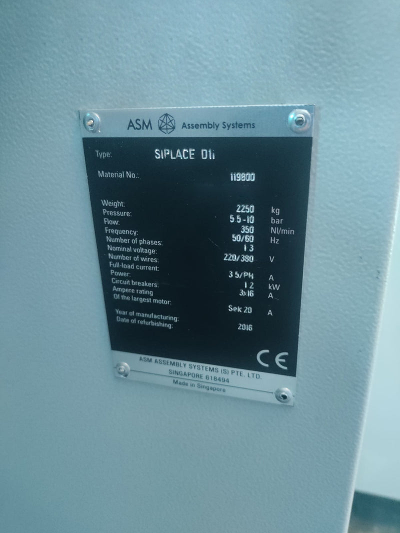 ASM Siplace D 1 i Placement Machine