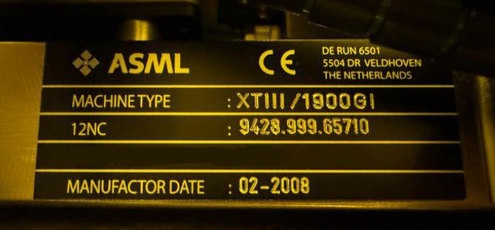ASML XT 1900 Gi Scanner