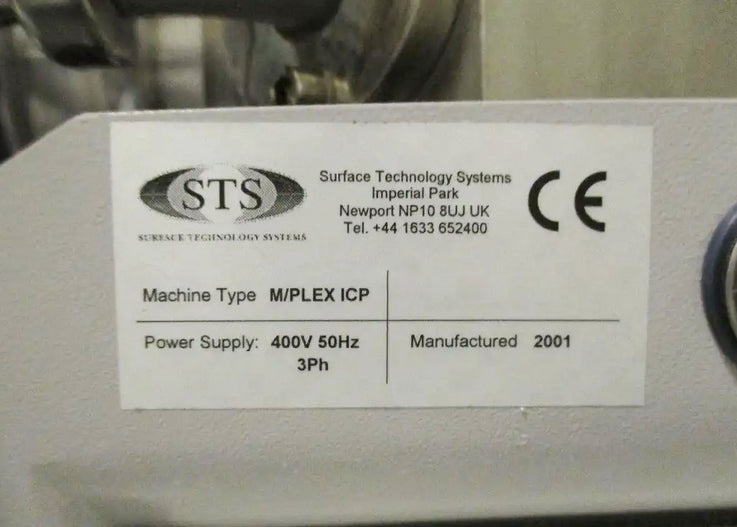 STS Multiplex ICP-DRIE (Inductively Coupled Plasma – Deep Reactive Ion Etcher)