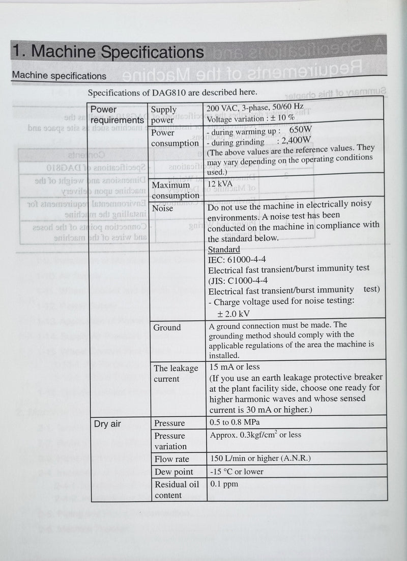 Disco DAG 810 Back Grinder
