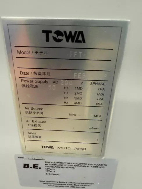 Towa FFT 1030 Compression Molding System