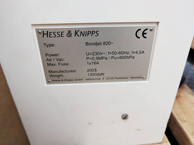 Hesse & Knipps (H&K) BJ 820 Wire Bonder
