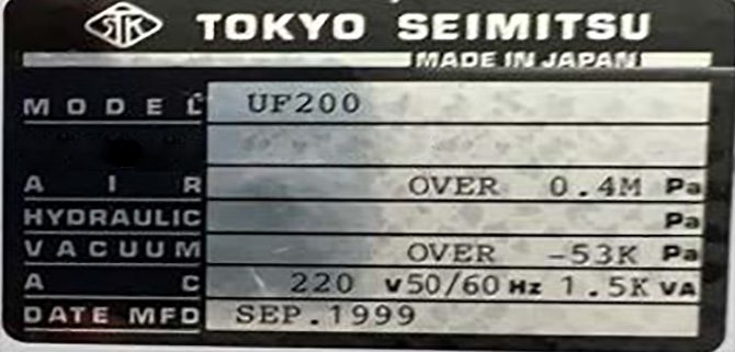 Accretech / TSK UF 200 Automatic Wafer Prober