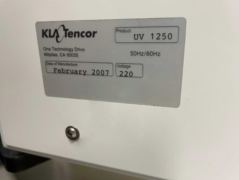 KLA UV 1250 SE Thin Film Thickness Measurement