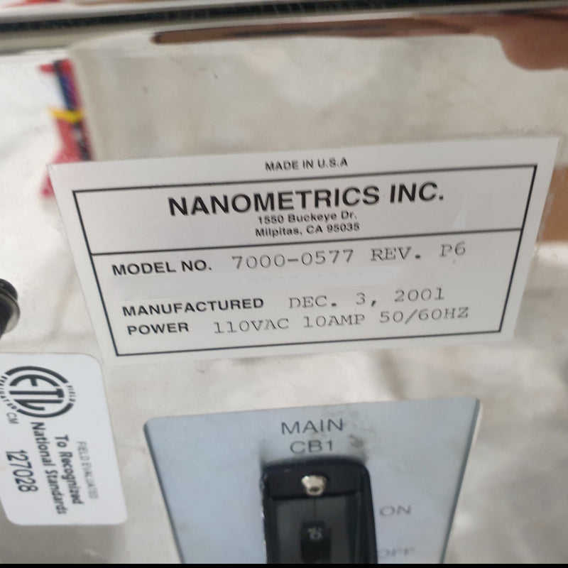 ONTO / Nanometrics Nanospec 9200 Film Thickness Measurement System