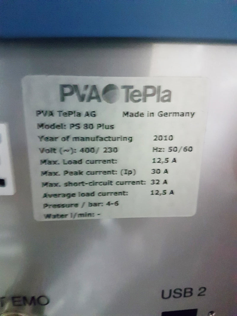 PVA TePla PS 80 Plus Plasma Cleaner