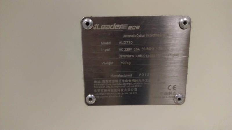 Aleader ALD 770 Automatic Optic Inspection