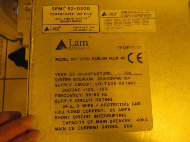 Lam 2300 Exelan Flex 45 Dielectric Etcher