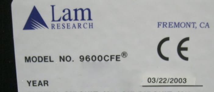 Lam TCP 9600 CFE Metal Etcher