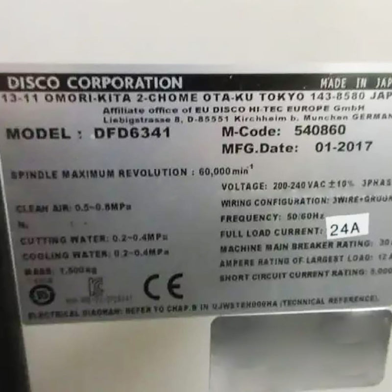 Disco DFD 6341 Automatic Dicing Saw