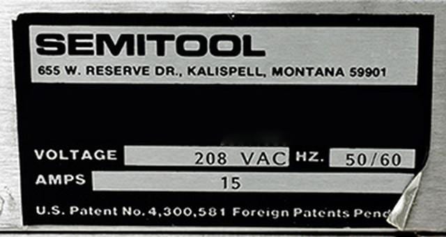 Semitool SST 614 AG Solvent Chemical Stripping and Developing Tool