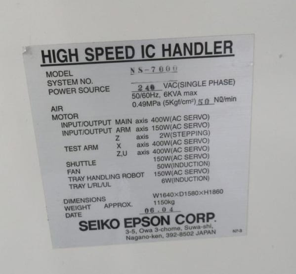 Seiko / Epson NS 7000 Handler