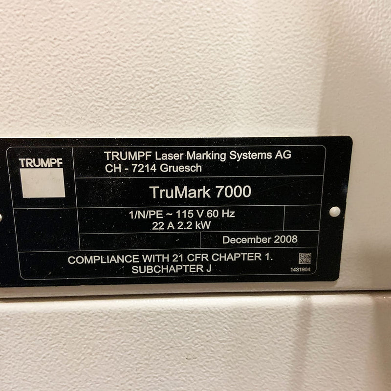 Trumpf Laser Marker