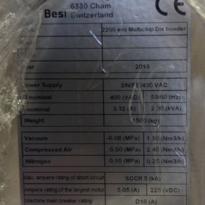 Besi / Datacon 2200 EVO Plus Die Bonder