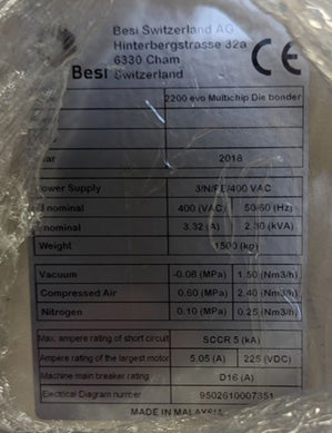 Besi / Datacon 2200 EVO Plus Die Bonder