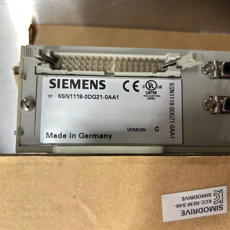 Siemens Simodrive 6 SN 1118-0 DG 21-0 AA 1 Drive for QED Technologies Q22Y