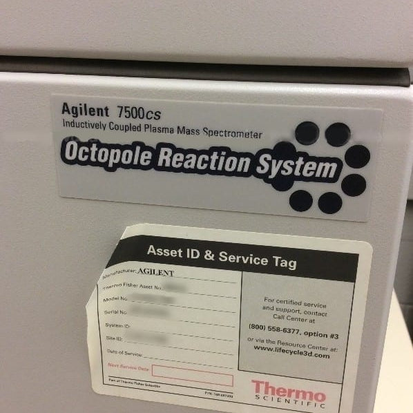 Agilent / Varian 7500 ICP-MS (Inductively Coupled Plasma - Mass Spectrometer)