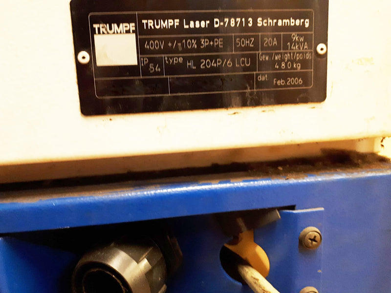 Trumpf HL 204 P Laser