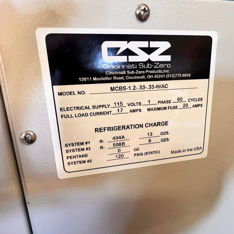 Cincinnati Sub-Zero MCBS 1.2 .33 .33 H AC Environmental Test Oven