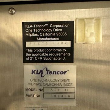 KLA AIT II Defect Inspection System