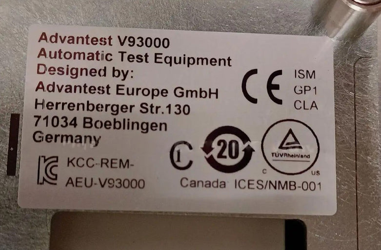 Advantest V 93000 C (2 CC) DUT Test Head