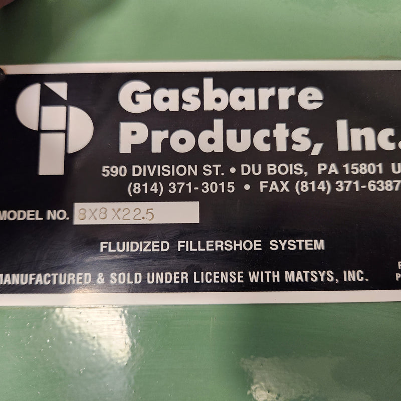 Gasbarre 8 x 8 x 22.5 Fluidized Filler Shoe Controller
