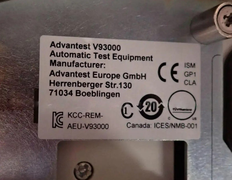 Advantest V 93000 C (2 CC) DUT Test Head