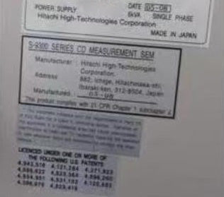 Hitachi S 9380 II CD-SEM (Critical Dimension Scanning Electron Microscope)