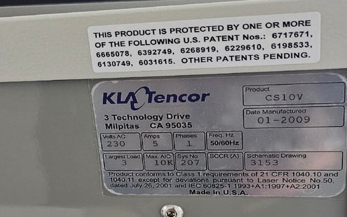 KLA Candela CS 10 V Wafer Inspector