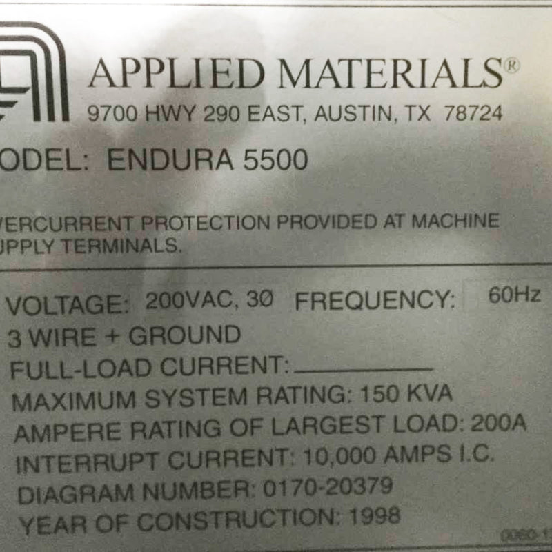 Applied Materials Endura 5500 HP Sputtering System