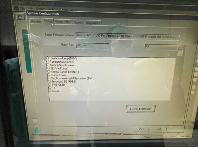 KLA UV 1250 SE Thin Film Thickness Measurement
