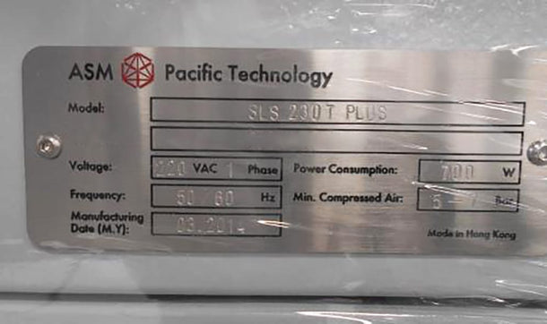 ASM SLS 230 T Plus Test & Sort Machine