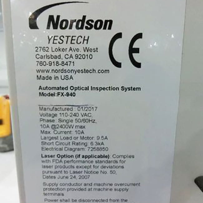 Nordson / Yestech FX 940 AOI (Automated Optical Inspection)