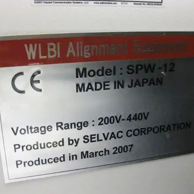 Selvac SPW 12 WLBI Alignment Equipment