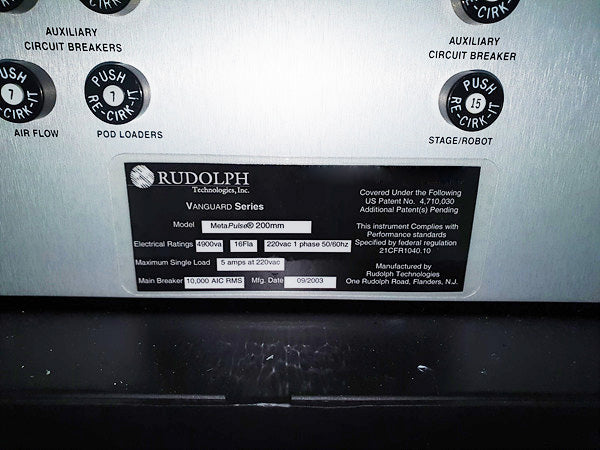 ONTO / Rudolph MetaPulse 200 Film Thickness Measurement System