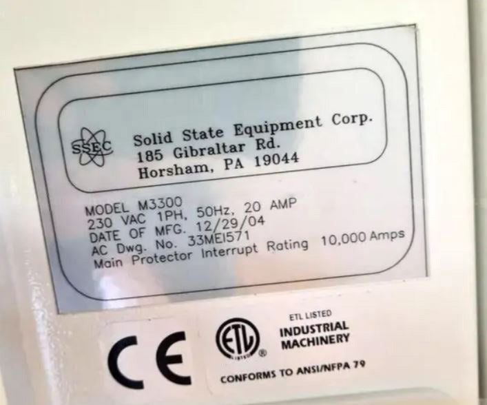 SSEC M 3300 Single Wafer Wet Processor