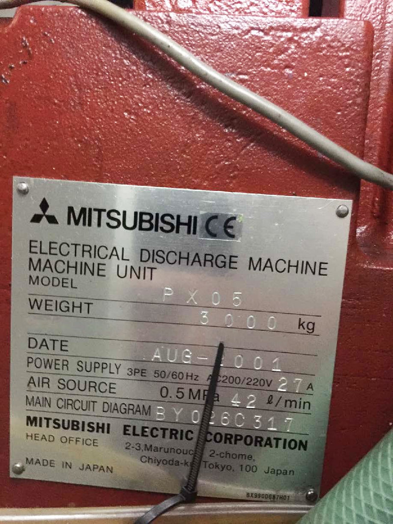 Mitsubishi PX 05 EDM (Electrical Discharge Machine)