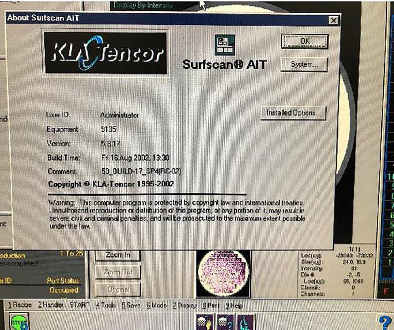 KLA AIT II Defect Inspection System