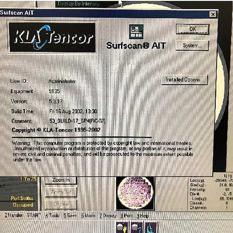 KLA AIT II Defect Inspection System